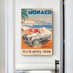 cartel vintage de monaco
