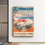 cartel vintage de monaco