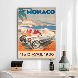 cartel vintage de monaco