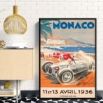 cartel vintage de monaco