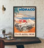 cartel vintage de monaco