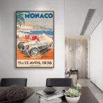 cartel vintage de monaco