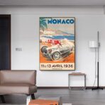 cartel vintage de monaco