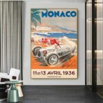 cartel vintage de monaco