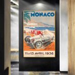 cartel vintage de monaco