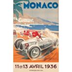cartel vintage de monaco