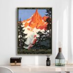 cartel vintage mont blanc