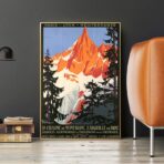 cartel vintage mont blanc