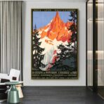 cartel vintage mont blanc