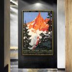 cartel vintage mont blanc