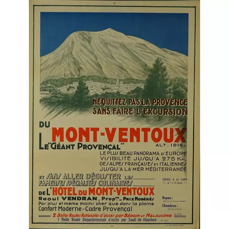 cartel vintage mont ventoux cartel vintage mont ventoux