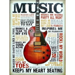 cartel de musica vintage