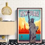 cartel vintage de nueva york 1