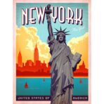 cartel vintage de nueva york 1