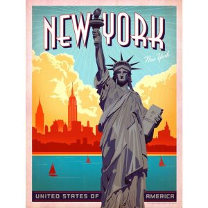 cartel vintage de nueva york 1
