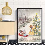 cartel de navidad vintage 1