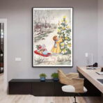 cartel de navidad vintage 1
