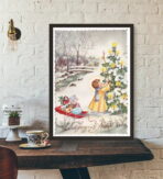 cartel de navidad vintage 1