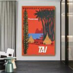 cartel vintage nueva caledonia