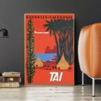 cartel vintage nueva caledonia
