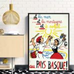 cartel vintage pais vasco