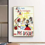 cartel vintage pais vasco