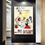cartel vintage pais vasco