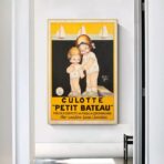 cartel vintage de barco pequeno