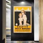 cartel vintage de barco pequeno