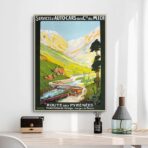 cartel vintage pirineos