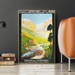 cartel vintage pirineos