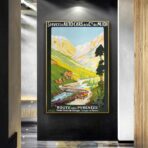 cartel vintage pirineos