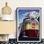 cartel de ferrocarriles vintage