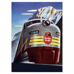 cartel de ferrocarriles vintage