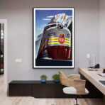 cartel de ferrocarriles vintage