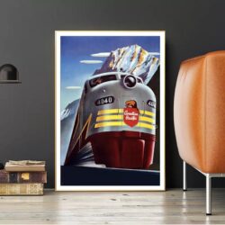 cartel de ferrocarriles vintage