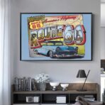 cartel vintage ruta 66