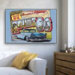 cartel vintage ruta 66