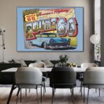 cartel vintage ruta 66