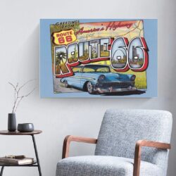 cartel vintage ruta 66
