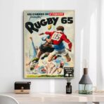 cartel de rugby vintage