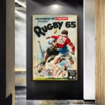 cartel de rugby vintage