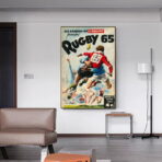 cartel de rugby vintage