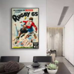 cartel de rugby vintage