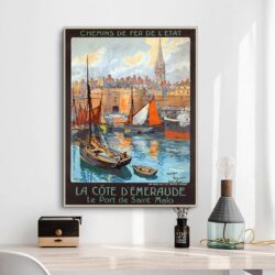 cartel vintage saint malo