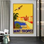 cartel vintage saint tropez