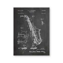 cartel de saxofon vintage