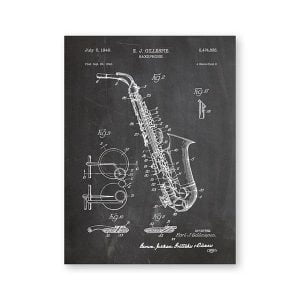 cartel de saxofon vintage