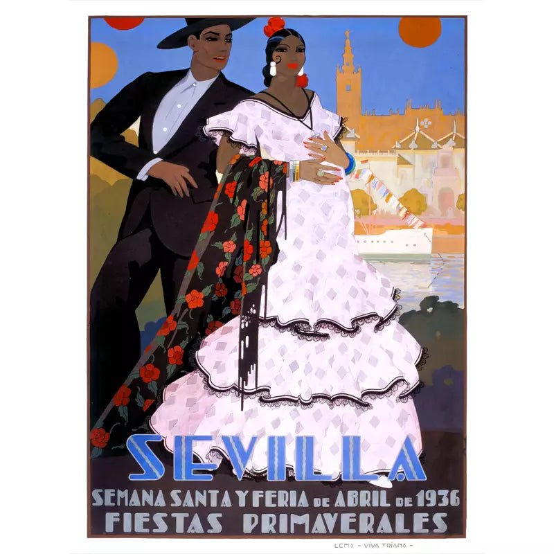 cartel vintage sevilla cartel vintage sevilla