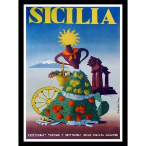 cartel vintage sicilia